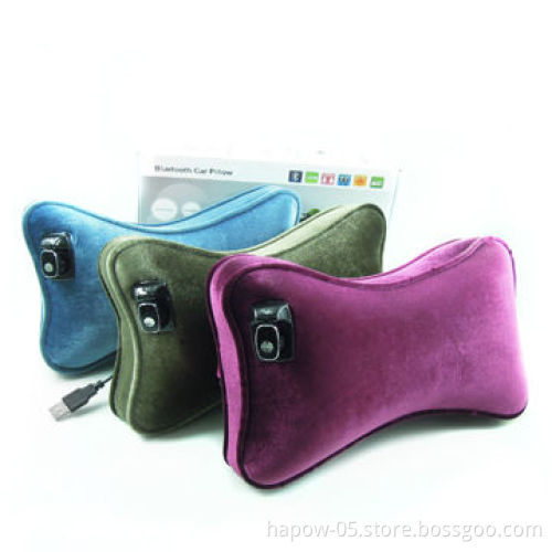 Bluetooth handsfree car phone kit for handling phone call while driving/works as travel pillow